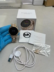 Michael Kors Gen 6 Bradshaw Rose Gold Glitz MKT5135V - USED - Picture 1 of 10