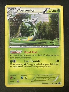 Pokemon TCG 8/113 Serperior Legendary Treasures Holo Rare HP - Picture 1 of 2