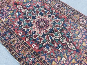 Vibrant Antique rug 4x6, turkish rug 4x6 vintage, Caucasian rug, Afghan rug wool - Picture 1 of 9