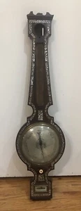 Antique Vintage Mother Of Pearl Inlaid Barometer - Picture 1 of 12