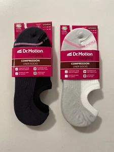 6 Pairs Dr. Motion Compression Liner Socks for Women, Size: 9 - 11 - Picture 1 of 3