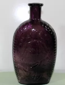 George Washington & American Eagle bottiglia di vetro vetro vetro di grano viola ametista - Foto 1 di 4