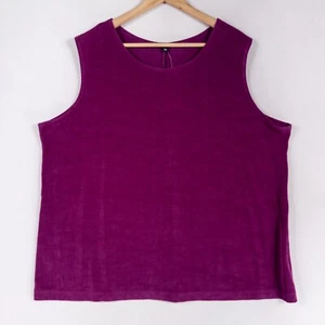 Vikki Vi Tank Top 2X Lila Slinky Stretch Packbar Reise Komfort Lagenlook Neu - Bild 1 von 8