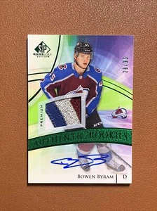 2020-21 SP Game Used Bowen Byram Authentic Rookies Patch Auto 4-COLOR #28/35 RC - Picture 1 of 2