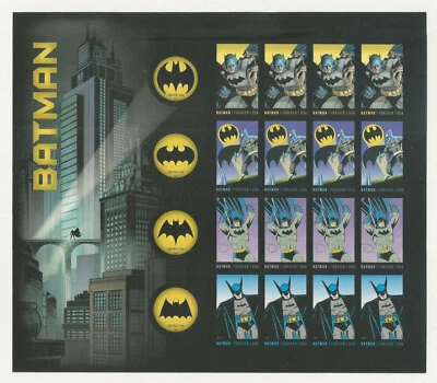 4935b 4928-4935 IMPERF BATMAN Unfolded Mint NH sheet - Image 1 of 2