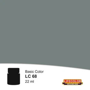 LIFECOLOR ACRYLIC COLOR LC68 - GLOSS LIGHT GREY - 22ml - Foto 1 di 1