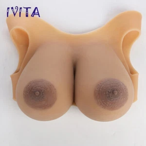 IVITA 6XL FF Cup New Design Realistic Full Silicone Breast Forms For Drag Queens - Picture 1 of 12