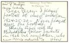 Bill Flora Signed Index Card 3x5 Autographed Cardinals 1925-26 Michigan 82131