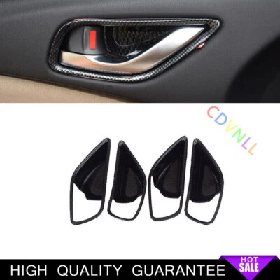 Interior Door Handle Bowl Cover Trim For Mazda 6 Atenza 2014-2016 Carbon Fiber - Image 1 of 4