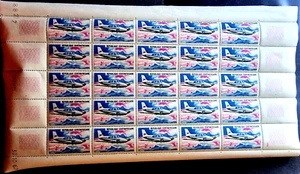 Central African Republic 1967 Aviation Planes MNH 25 Stamps Full Sheet - Picture 1 of 4