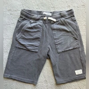 Zara boys ribbed soft shorts , pull on, tie waist, pockets. Sz 13-14 - Picture 1 of 6