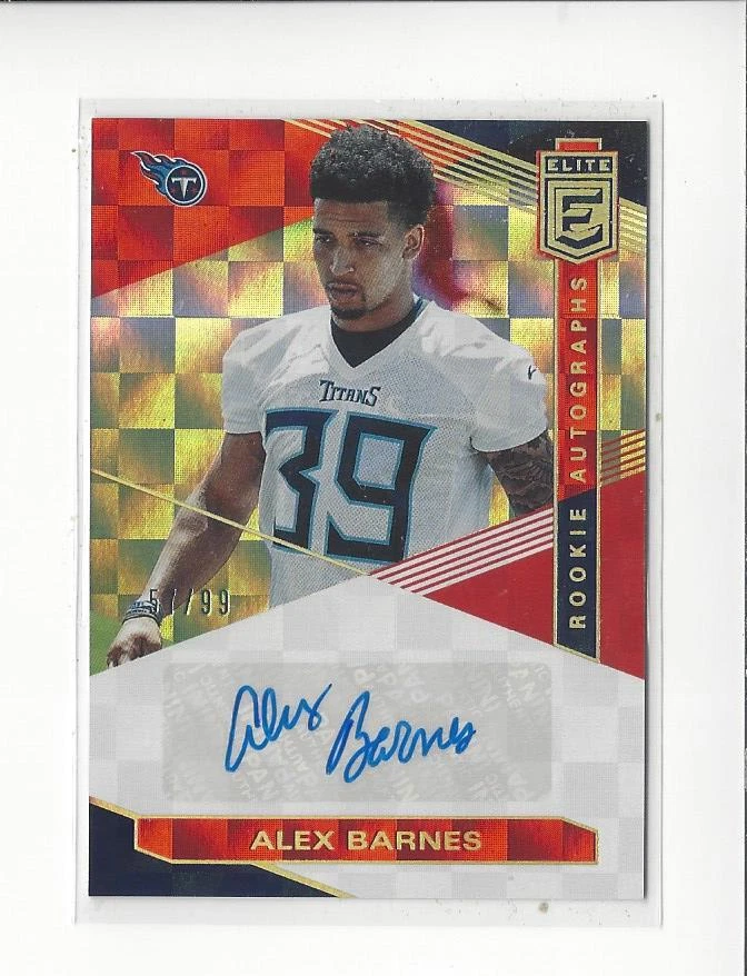 2019 Elite Red Alex Barnes Rookie AUTOGRAPH Titans /99 - Image 1 of 1