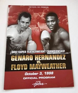 1998 Floyd Mayweather Jr. VS Genaro Hernandez Official Program 1998 TOP RANK vtg - Picture 1 of 5