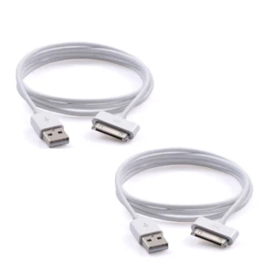 2pcs 6ft USB Charger Cable Sync Data Charging Cord iPhone 4/4S/iPad/iPod - Picture 1 of 4
