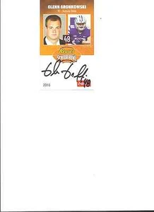 GLENN GRONKOWSKI KANSAS STATE WILDCATS SIGNED SENIOR BOWL CARD W/COA - Picture 1 of 1
