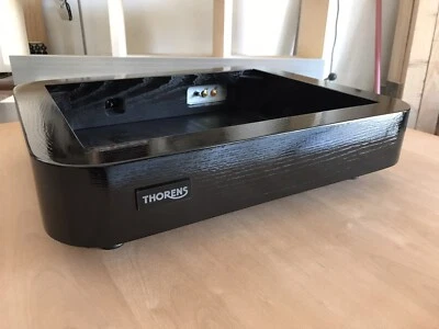 Thorens td 160,147,145,146,165,166 Plinth Legno Massello Arrotondato Nero - Photo 1/4