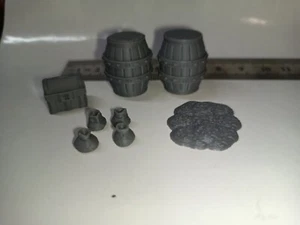 Gelände RPG Delving Decor Beute Marker Miniaturen Fass BRUST Goldstapel Taschen - Bild 1 von 3