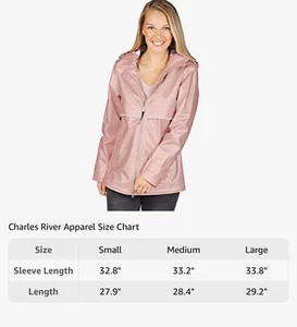 Charles River Apparel Womens Englander Rain Jacket Waterproof undah logo C pics - Picture 1 of 6