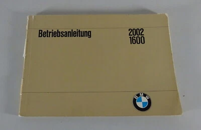 Manual de instrucciones / Manual BMW 2002 / 1600 Stand 07/1968 Foto 1 de 4