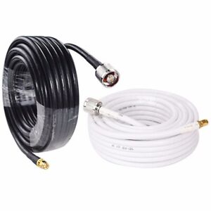 32ft Coaxial Cable 5D-FB N-SMA Antenna Cord Wire For Cell Phone Signal Booster