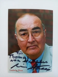 Ludwig Haas - Fluch der Vergangenheit - original Autogramm - ca. 15x10cm - Autog - Bild 1 von 1