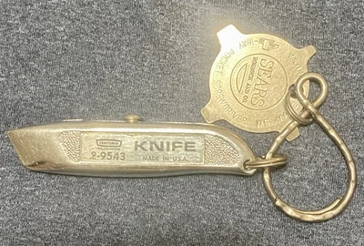 De colección 3" Sears Craftsman Mini Navaja Navaja Bolsillo Cortador Llavero 9-9543 Foto 1 de 4