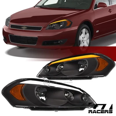 Sequential For 2006-2016 Impala/Limited Blk Headlight w/LED Tube Bar - Изображение 1 из 4