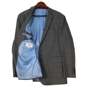 Charles Tyrwhitt Mens Grey Wool Double Vent Sport Coat 40R - Picture 1 of 10