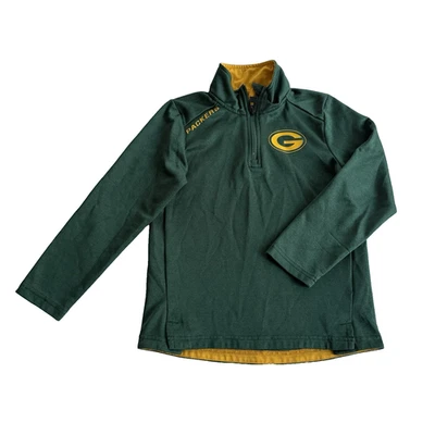 Boy's Green Bay Packers NFL 1/4 Zip Long Sleeve Dry Fit Kids Medium 5/6 Football - Image 1 of 4