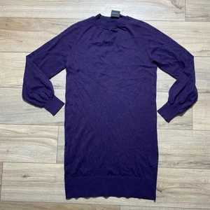 Club Monaco Women Madisson Dress Cotton Silk Cashmere Wool Blend Size S Purple - Picture 1 of 9