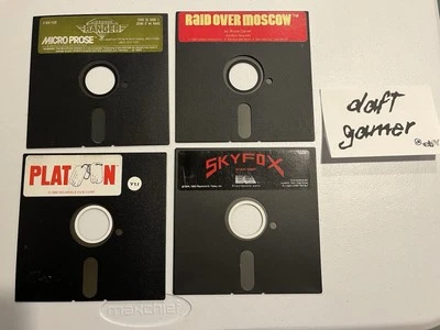 TESTED Raid Over Moscow Platoon Skyfox Airborne Ranger Commodore 64 128 LOT C64 - Image 1 of 4