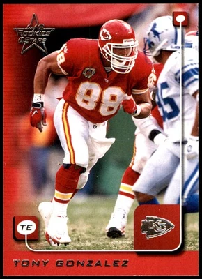 Tony Gonzalez 1999 Leaf 新秀和明星 #100 Chiefs NFL 阅读免费送货 — 第 1/2 张图片