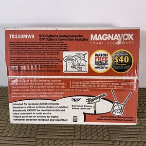 Magnavox DTV Digital To Analog TV Converter TB110MW9 Brand New In Box W/ Remote - Picture 1 of 3