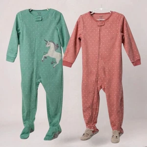 Dormitorios Carter™ para niñas 3T verde menta unicornio/rosa lunares con patas de gato nuevos sin etiquetas - Imagen 1 de 3