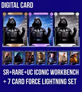 ICONIC DARTH VADER SR/RARE/UC/FORCE LIGHTNING 10 Card Set Topps Star Wars Trader - Picture 1 of 1