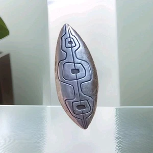 Lisa Jenks künstlerische zeitgenössische Modernist Sterlingsilber Brosche 2 Zoll - Bild 1 von 4