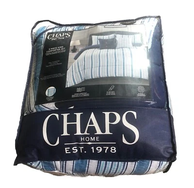 Chaps Home King Comforter 4 pieces By Ralph Lauren Comforter 2 Pillows 2 Shams - Image 1 of 4