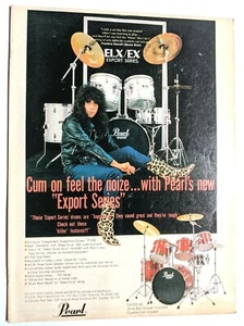 QUIET RIOT / FRANKIE BANALI / 1984 PEARL DRUMS EXPORT SERIES MAGAZINE PRINT AD - Picture 1 of 1
