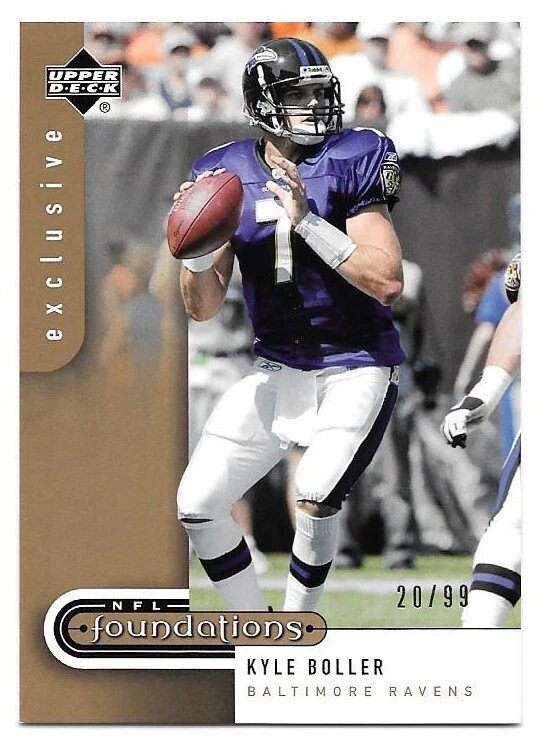 2005 Upper Deck UD Foundations Exclusive Gold Parallel #9 Kyle Boller 20/99 - Image 1 of 2