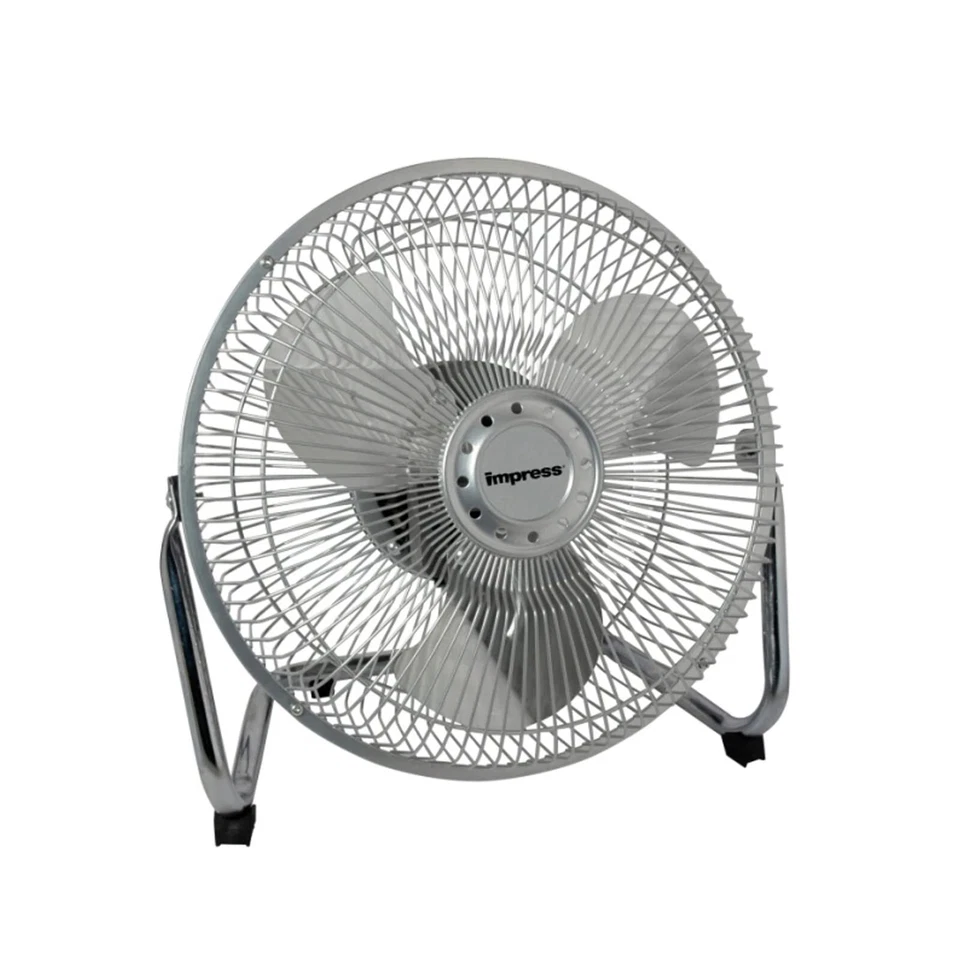 9 Inch High Velocity Electric Fan 3 Speeds 360 Degree Tilt Chrome Finish - Image 1 of 1