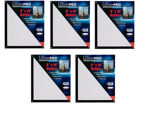 (5-Pack) Ultra Pro 8x10 BLACK BORDER Screwdown Card Holder 8"x10" Photo Holder - Picture 1 of 2