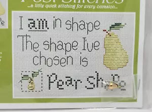 Sue Hillis Pear Shape cross stitch pattern w charm Post Stitches - Picture 1 of 4