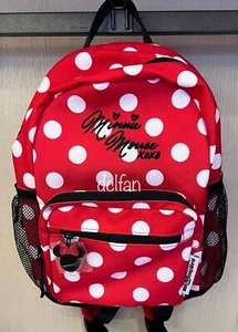 2025 Disney Parks Minnie Mouse Polka Dot Headband Holder Red Mini Backpack NEW - Picture 1 of 3