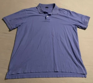 IZOD Mens Polo Shirt XL xlarge Purple Pima Cotton Short Sleeve Button Up - Picture 1 of 9