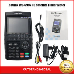 Satlink WS6916 HD DVB-S+S2 Satellite Signal Meter Finder 3.5" LCD MPEG-2 MPEG-4