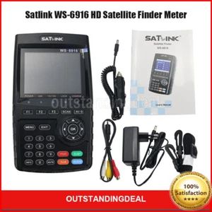 Satlink WS6916 HD DVB-S+S2 Satellite Signal Meter Finder 3.5" LCD MPEG-2 MPEG-4 - Picture 1 of 5
