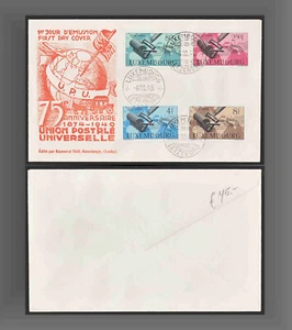 6 OCTOBER 1949 LUXEMBOURG FIRST DAY COVER NH FDC UPU SCT.261-264 MI.460-463 - Picture 1 of 1
