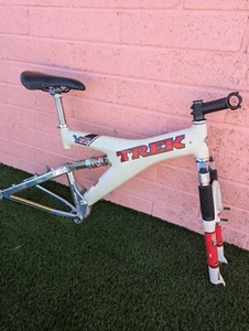 Vintage Trek Y22 Frameset OCLV MTB Bike Suspension Fork RockShox Frame 16.5 - Picture 1 of 9