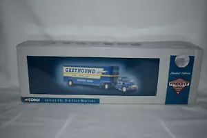 Corgi 1:50 Greyhound Lines Diamond T620 Artic W/Fruehaue Trailer #53101 - Picture 1 of 6