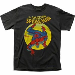 Spider-Man Spotlight T Shirt Mens Licensed Marvel Superhero Avengers Tee Black - Picture 1 of 2